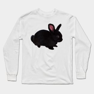 bunny rabbit - cute  ebony  dwarf mini lop bunny rabbit Long Sleeve T-Shirt